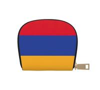 YaWea Flag of Armenia print Leather Small Purse Credit Card Holder Wallet, Card Holder,Wallet Card Organizer Case, White, One Size