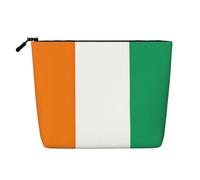 YaWea Flag of Cote d'Ivoire print Cosmetic Bag Toiletry Bag Zipper Pouch Friendship Gifts for Birthday Christmas Graduation, Black, One Size