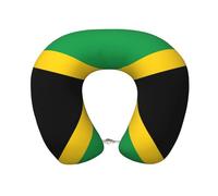 YaWea Flag of Jamaica Print Neck Pillows for Pain Relief, Travel Pillow Soft for Comfortable Journey Office Rest