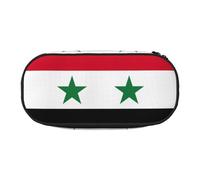 YaWea Flag of the Syrian Arab Republic print Large Capacity Pencil Case Organizer Storage Bag Big Pencil Pouch for College Home Office