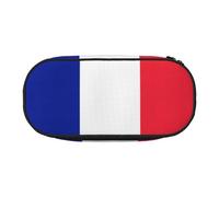 YaWea French flag print Large Capacity Pencil Case Organizer Storage Bag Big Pencil Pouch for College Home Office