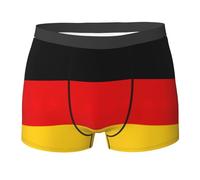 YaWea German flag print Men's Underwear Boxer Briefs 1 Pack Breathable and Soft with Fly Underwear for Men, Black, XL