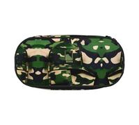 YaWea Green Army Digital Camouflage print Large Capacity Pencil Case Organizer Storage Bag Big Pencil Pouch for College Home Office