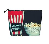 YaWea Movie Clapboard And Popcorn print Cosmetic Bag Toiletry Bag Zipper Pouch Friendship Gifts for Birthday Christmas Graduation, Black, One Size