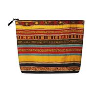 YaWea Native American Pattern print Cosmetic Bag Toiletry Bag Zipper Pouch Friendship Gifts for Birthday Christmas Graduation, Black, One Size