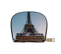 YaWea Paris Eiffel Tower print Leather Small Purse Credit Card Holder Wallet, Card Holder,Wallet Card Organizer Case, White, One Size