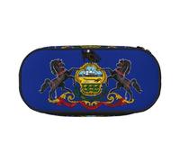 YaWea Pennsylvania State Flag print Large Capacity Pencil Case Organizer Storage Bag Big Pencil Pouch for College Home Office
