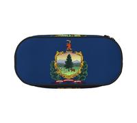 YaWea Vermont State Flag print Large Capacity Pencil Case Organizer Storage Bag Big Pencil Pouch for College Home Office