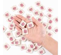 YAWIKO 100pcs Sewing Labels for Handmade Items, Durable Handmade with Love Tags, Lovely Sewing Labels for Knitting, Crocheting, Sewing Gifts, DIY Crafts (Style B)