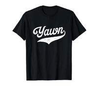 Yawn - Retro Collegiate Nostalgic Sports University Style Value Graphic T-Shirt, Men, Black, M