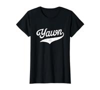 Yawn - Retro Collegiate Nostalgic Sports University Style Value Graphic T-Shirt, Women, Black, L