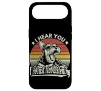 Yawn Schnauzer I Hear You I Just Not Listening Sunset Retro Case for iPhone Air