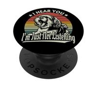 Yawn Shih Tzu I Hear You I'm Just Not Listening Sunset Retro PopSockets Adhesive PopGrip