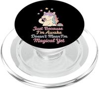 Yawning Horned Horse Sleep Mask Not Ready Yet PopSockets PopGrip for MagSafe