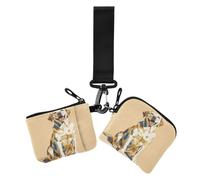 Yawning Yellow Labrador Retriever Dog Birthday Dual Wristlet Wallets for | Large Capacity Change Purse Key Holder with Wristle Strap for Men Women 2 Packs