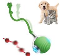 YAWOTA Interactive Cat Ball Toy, Interactive Pet Toys, Intelligent Rolling Kitten Ball Toys, Indoor Adult Cats Toys, Indoor Pet Cat Balls, Automatic Toys with Cord Imitation Mouse (Green)