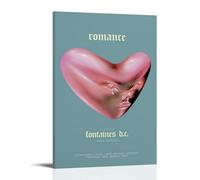 YAWRGJWRG Fontaines D.C. Romance Posters Decorative Aesthetic Canvas Poster Wall Art Decor Living Modern Family Bedroom Music Movie Poster 12x18inch(30x45cm) Frame-style
