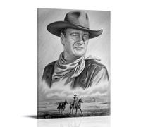 YAWRGJWRG John Wayne in The Searchers(2) Posters Decorative Aesthetic Canvas Poster Wall Art Decor Living Modern Family Bedroom Music Movie Poster 08x12inch(20x30cm) Frame-style-1