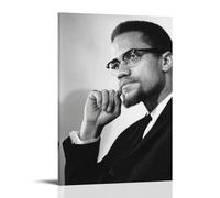 YAWRGJWRG Malcolm X（2） Posters Decorative Aesthetic Canvas Poster Wall Art Decor Living Modern Family Bedroom Music Movie Poster 20x30inch(50x75cm) Frame-style