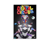 YAWRGJWRG The Amazing Digital Circus Congrats Glitch Posters Decorative Aesthetic Canvas Poster Wall Art Decor Living Modern Family Bedroom Music Movie Poster 12x18inch(30x45cm) Unframe-style