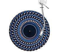 YAWSXUUK Optical Illusion Record Slip Mat with Kinetics Motion Effect, 12″ Optical Illusion Turntable Mat, Animated Zoetrope DJ Slipmat, for Music Lovers Collectors Home Studio Art Display Equipment