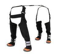 YAWSXUUK Waterproof Dog Shoes, Dog Suspender Boots With Reflective Strip, Adjustable Anti Slip Dogs Boot Paw Foot Protector, For Dirty-Proof Anti-Fall Dogs Outdoor Walking Hiking Booties