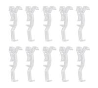 YAWYO 10 Pcs Valance Clips, Clear Plastic Hidden Blind Clips Top Fixing for Horizontal Faux & Wood Blinds Parts with 60mm to 64mm in Width