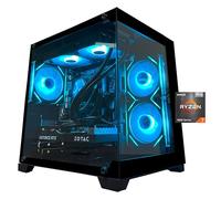 YAWYORE Gaming PC Desktop Computer, Ryzen 7 5700X,RTX 5060,32GB DDR4 RAM and 1TB M.2 NVMe SSD, 240 Liquid Cooler, ARGB Fans,Game Design Office