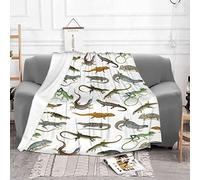 Yaxinduobao caimizogojocrz Reptile Lizard Fleece Flannel Throw Bed Blankets, Super Soft Cozy Blanket for Couch Travel Picnic Car Movie Camping Teen or Nap Size 50"x60" M