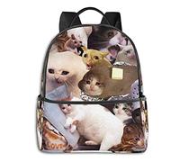 Yaxinduobao Crying Cat Memes Student School Bag School Cycling Leisure Travel Camping Outdoor Backpack Adjustable School Bag College Students For Book Clothes