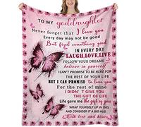 Yaxinduobao Goddaughter Blanket from Godmother, Goddaughter Gifts from Godmother, Goddaughter Gifts, Gifts for Goddaughter Birthday, Graduation, Christmas, to My Goddaughter Blanket 60"X50"