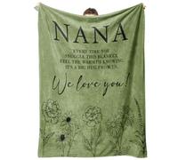 Yaxinduobao Nana Gifts, Gifts for Nana Blanket, Nana Birthday Gifts, Nana Gifts from Grandkids, Nana Gifts for Mothers Day Christmas, Super Soft Flannel Throw Blanket for Nana 50" x 60", Grass Green