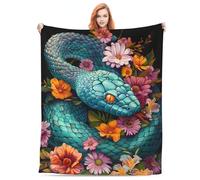 Yaxinduobao Snake Blanket, Snake Gifts for Women Snake Lovers, Lightweight Soft Animal Snake Throw Blankets for Bed Sofa Living Room Decor 50"x60"