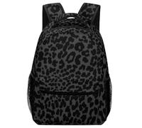 Yaxinduobao Waterproof College Gym Backpack Lightweight Travel Day Pack Carry On Backpack For Women Men Compatible with Dark Gray Black Leopard Cheetah Print