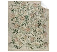 Yaxinduobao Willi-am Morri Jasmine Pattern Blanket Super Soft Flannel Fleece Throw Blankets, Art Vintage Blanket Decorative Blankets for Couch Bed Sofa Travel Vintage Gifts Twin Size 60"x80"