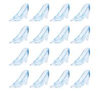 YAXINRUI Plastic Mini Cinderella Princess Slippers Blue Glass Heels Party Decorations for Weddings, Birthday Party Favors 3.5 inches