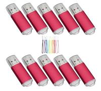 Yaxiny 10 PCS 64GB USB Flash Drives 2.0 USB Disk Flash Drive Memory Stick usb flash drives 10 Pack USB Drive 64GB Red