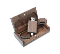 Yaxiny 16GB USB C Memory Stick, USB C Flash Drive USB 2.0 Stick High Speed USB C Drive Dual OTG Pen Drive Walnut Wooden Box for TV, Car, Smartphones, PC, Laptop