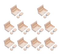 Yaxiny 16GB USB Flash Drives Solid Wood 3.0 USB Flash Drive Memory Stick Data Storage Pendrive Disk with Wooden Box 10-Pack