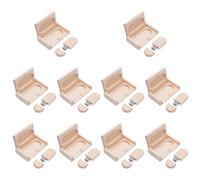 Yaxiny 32GB USB Flash Drives Solid Wood 2.0 USB Flash Drive Memory Stick Data Storage Pendrive Disk with Wooden Box Pack of 10
