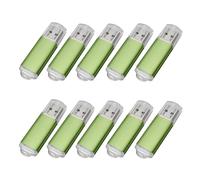 Yaxiny 8GB USB 2.0 Flash Drive - Green (Pack of 10)