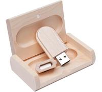 Yaxiny USB 2.0 Flash drive with Maple Wood Memory Stick and Wooden Box 1GB