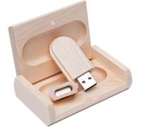 Yaxiny USB 2.0 Flash drive with Maple Wood Memory Stick and Wooden Box 1GB