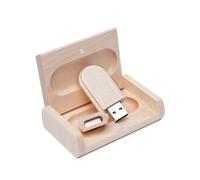 Yaxiny USB 2.0 Flash drive with Maple Wood Memory Stick and Wooden Box 4GB