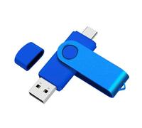 Yaxiny USB C Flash Drive 8GB 1 Pieces, OTG USB C Pen Drive, USB 2.0 and USB C Flash Drive, Type C Memory Stick for USB USB C Android Smartphone Metal Blue