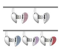 Yaxiny USB Flash Drives, USB Keys 8GB Premium Waterproof Heart Diamond High Speed USB 2.0 Data, Flash Memory Drive Disk Pen Drive 5 Pcs Mix