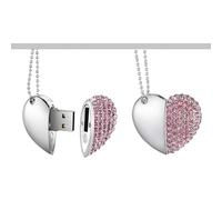 Yaxiny USB Flash Drives, USB Keys 8GB Premium Waterproof Heart Diamond High Speed USB 2.0 Data, Flash Memory Drive Disk Pen Drive 1 Pcs Pink