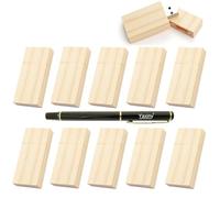 Yaxiny Wood Flash Drives 4GB USB 2.0 Maple Wood USB Thumb Drives 11 Pack Wood USB Drive Memory Stick Pen Drive Bulk(11 Pack-Maple Wood)