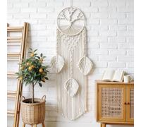 Yaxloi Tree of Life Dream Catcher Macrame Dream Catcher Boho Boho Wall Dream Catcher with the Blessing of "Preserving Beauty" Suitable for Bedrooms, Living Rooms and Entrance Halls