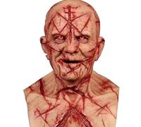 YAXRO Halloween Full Head Mask,Adult Creepy Scars Face Halloween Mask Horror Evil Face Halloween Party Cosplay Props A